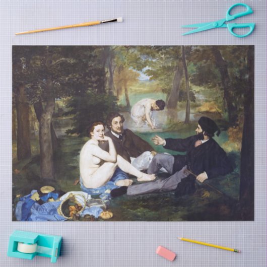 Papier Mousseline Déjeuner sur l'herbe, Manet (Artisanat)