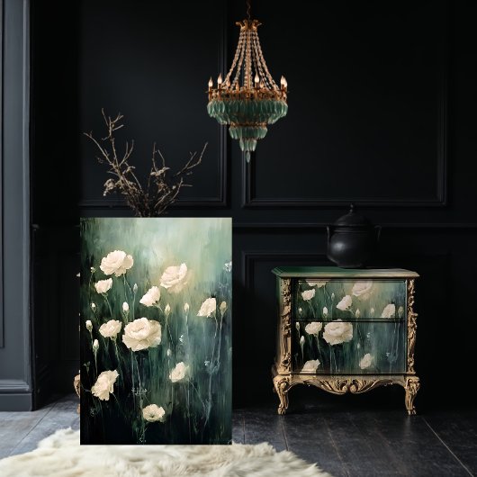 Papier Mousseline Délicat Oeillets Oeillets Champ Floral