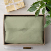 Papier Mousseline Délicate Crème Verdoyante en Blanc, Juste Vert (Cadeau)