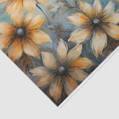 Papier Mousseline Délicate, Élégante Découpage Floral de Rudbeckia (Détail)