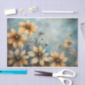 Papier Mousseline Délicate, Élégante Découpage Floral de Rudbeckia (Artisanat)