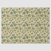 Papier Mousseline Delicate Green Shamrocks Seamless (Recto)