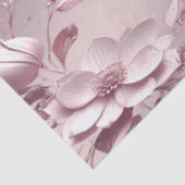 Papier Mousseline Delicate Pink Floral Tissue Paper (Détail)