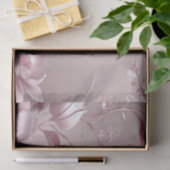 Papier Mousseline Delicate Pink Floral Tissue Paper (Cadeau)