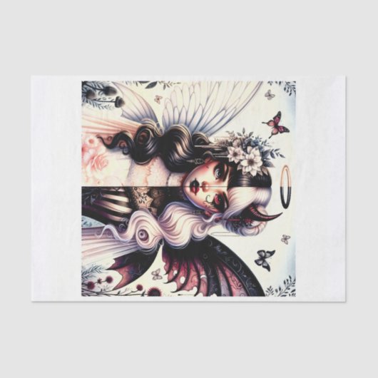 Papier Mousseline Demi-Angel Devil Dark Beauty Broché Wing Fairy (Recto)