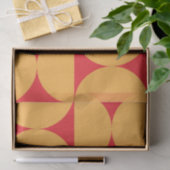 Papier Mousseline Demi-cercles du milieu du siècle motif en orange e (Cadeau)