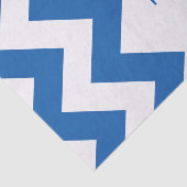 Papier Mousseline Denim Blue Bold Chevron avec monogramme (Détail)