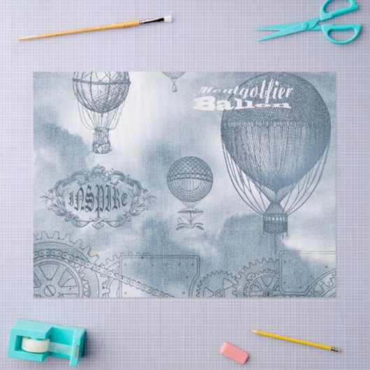 Papier Mousseline Denim Steampunk (Artisanat)