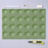Papier Mousseline Denim vert (Artisanat)