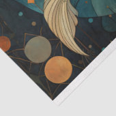 Papier Mousseline Dénouement céleste des cheveux rouges des sirènes (Détail)