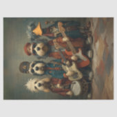 Papier Mousseline Dénoupage Chiens de bande de rock lunaire Canard (Recto)