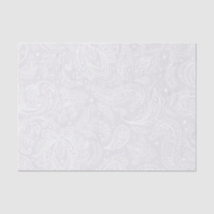 Papier Mousseline Dentelle élégante blanche Paisley