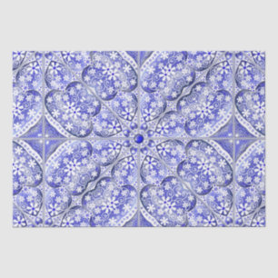 Papier Mousseline Dentelle en céramique Bleu de Grèce