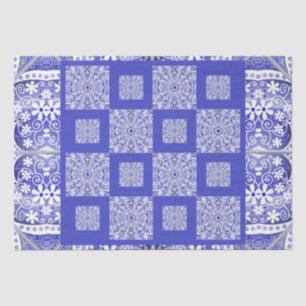 Papier Mousseline Dentelle en céramique Bleu de Grèce