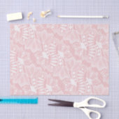 Papier Mousseline Dentelle florale rose (Artisanat)