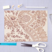 Papier Mousseline Dentelle Florale Rose aux Roses (Artisanat)