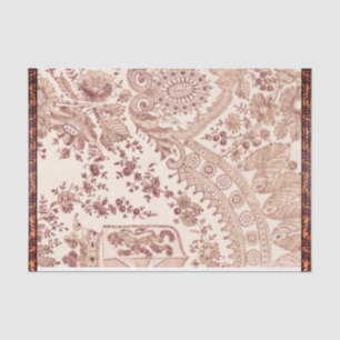 Papier Mousseline Dentelle Florale Rose Avec Roses