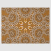 Papier Mousseline Dentelle Fractale Caramel (Recto)