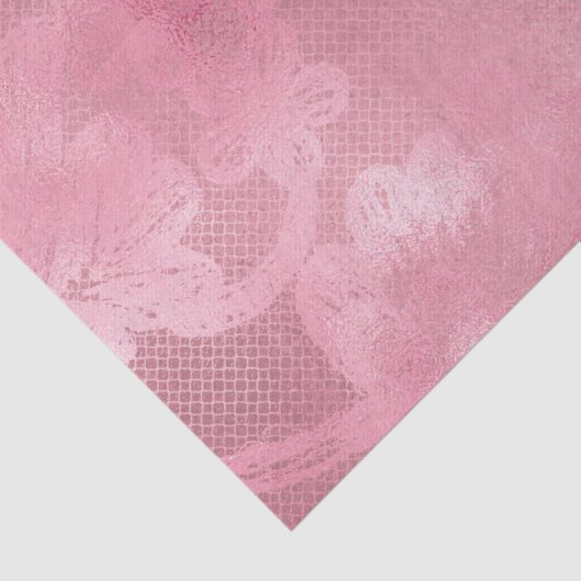 Papier Mousseline Dentelle Rose Élégante (Détail)