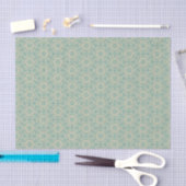 Papier Mousseline Dentelle Turquoise Fleur de dentelle Moderne Prair (Artisanat)