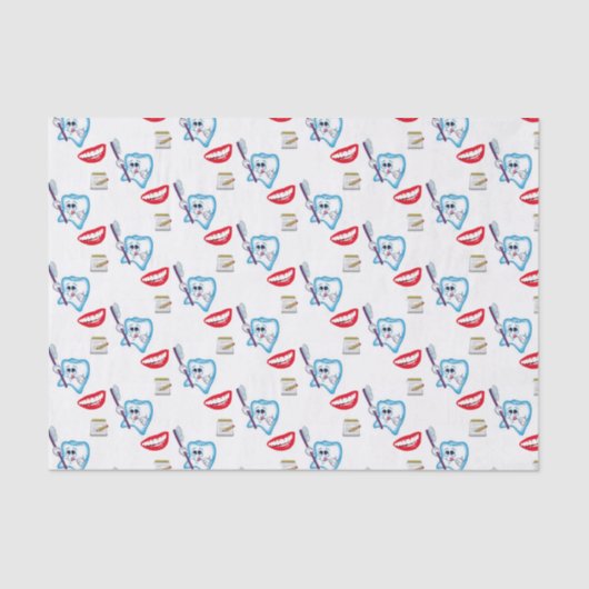 Papier Mousseline Dentiste décoratif en papier de tissus (Recto)