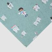 Papier Mousseline Dents sains, dentiste et thème dentaire (Détail)