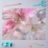 Papier Mousseline Déocupage Abstrait Delicate Pétales Floraux Rose (Artisanat)