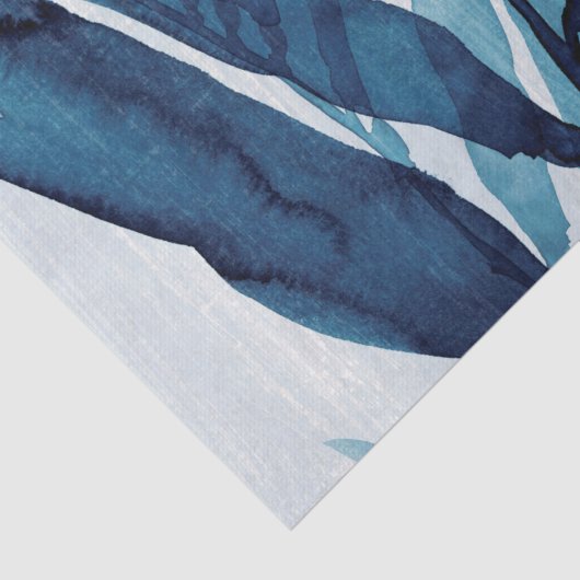 Papier Mousseline Dérive bleue I (Détail)