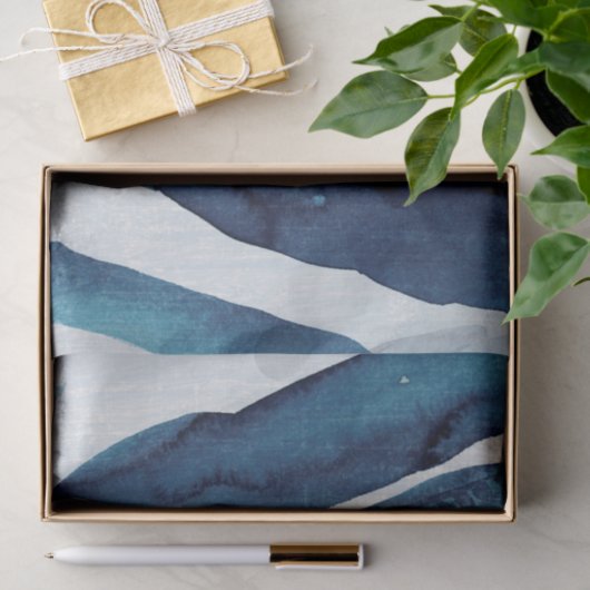 Papier Mousseline Dérive bleue I (Cadeau)
