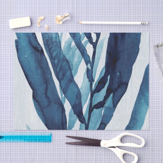 Papier Mousseline Dérive bleue I (Artisanat)