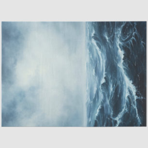 Papier Mousseline Déroupage des vagues océaniques des mers rudes