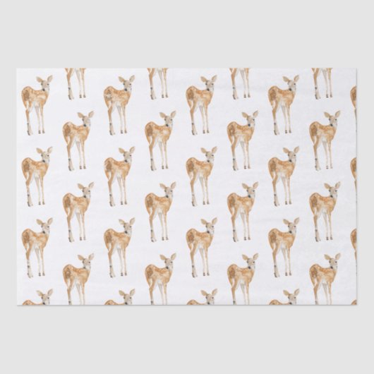 Papier Mousseline Des animaux d'hiver enneigés élégants font du papi (Recto)