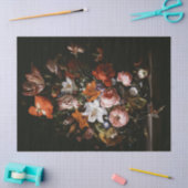 Papier Mousseline Des fleurs dans un vase de verre par Rachel Ruysch (Artisanat)