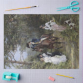 Papier Mousseline Des messieurs à la réunion à cheval Dames dans une (Artisanat)