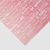 Papier Mousseline Des mots d'inspiration rose ombre (Détail)