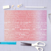 Papier Mousseline Des mots d'inspiration rose ombre (Artisanat)