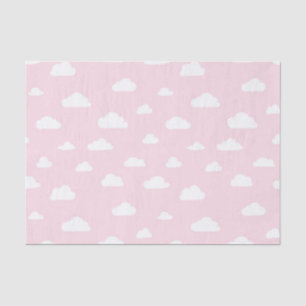 Papier Mousseline Des nuages de dessins animés blancs sur un Motif A
