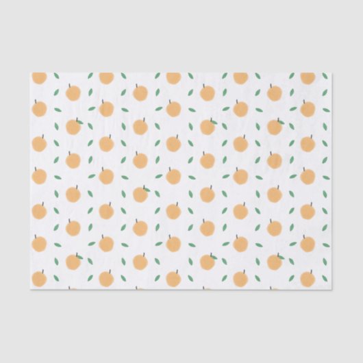 Papier Mousseline Des pêches simples avec Motif Feuille (Recto)