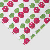 Papier Mousseline Des radis mignons chantant des légumes de dessin a (Détail)