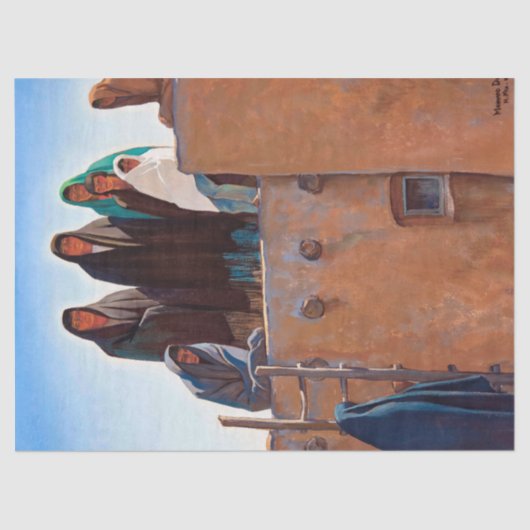 Papier Mousseline Des regards de la maison par Maynard Dixon (Recto)