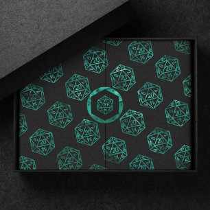 Papier Mousseline Dés RPG Émeraude Tablette Rétro Gamer Fantasy