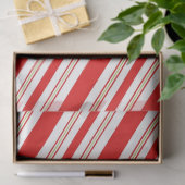 Papier Mousseline Des Sucres de canne enjoués en rouge et blanc (Cadeau)