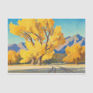 Papier Mousseline Desert Cottonwoods, Arizona par Maynard Dixon
