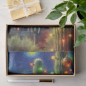 Papier Mousseline Désert de Noël Saguaro Cactus Découpage (Cadeau)