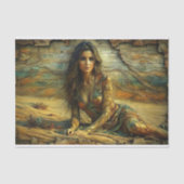 Papier Mousseline Désert Empress : Golden Sands Portrait Decoupage (Recto)