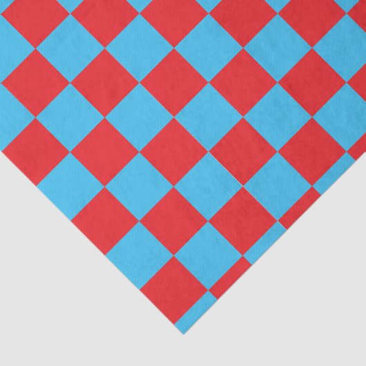 Papier Mousseline Design À damiers chèque rouge (Détail)