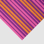 Papier Mousseline Design à rayures verticales rose orange violet (Détail)
