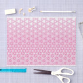 Papier Mousseline Design abstrait rose floral (Artisanat)