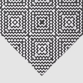 Papier Mousseline Design aztèque noir et blanc (Détail)