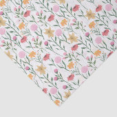 Papier Mousseline Design couleur Fleur sauvage aquarelle (Détail)